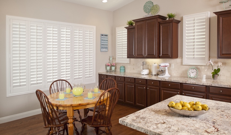 Polywood Shutters in Sacramento kitchen